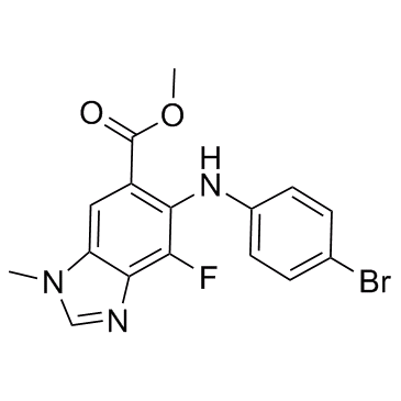 methyl 5-(4-bromophenylamino)-4-fluoro-1-methyl-1H-benzo[d]imidazole-6-carboxylate